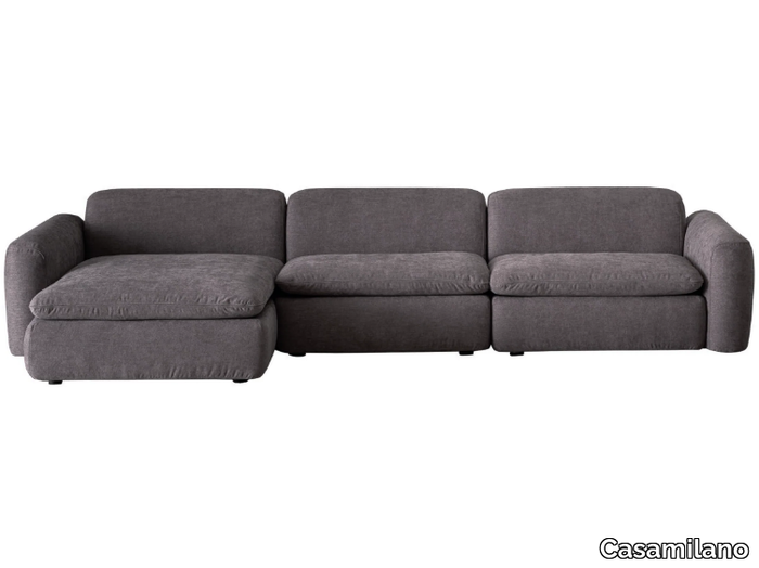 BOTERO - 3 seater fabric sofa with chaise longue _ Casamilano