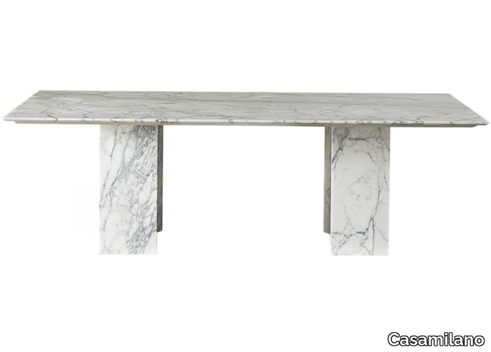 KARL - Rectangular marble table _ Casamilano