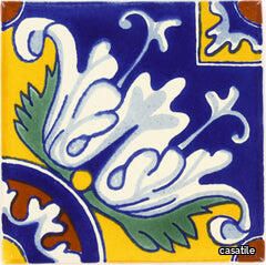 Mexican Talavera Ceramic Decorative Tile: Romanesco