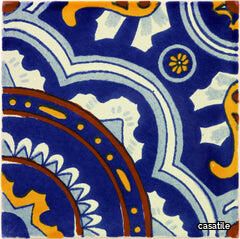 Mexican Talavera Ceramic Decorative Tile: Royal