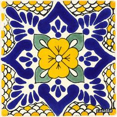 Mexican Talavera Ceramic Decorative Tile: Polanco