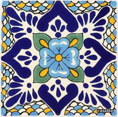 Mexican Talavera Ceramic Decorative Tile: Polanco 2