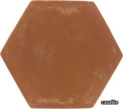 11.75 in. Unsealed Hexagon - Spanish Mission Red Floor Tile