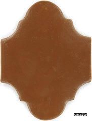 8.5 x 11.25 Sealed Arabesque 2 - Spanish Mission Red Floor Tile