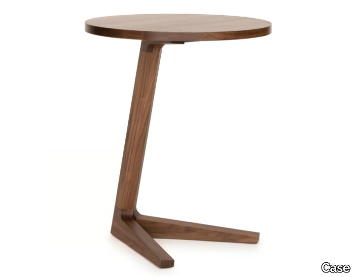 CROSS - Round walnut side table _ Case