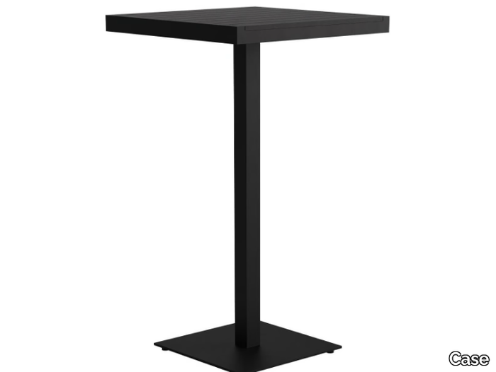 EOS - Square powder coated aluminium high table _ Case