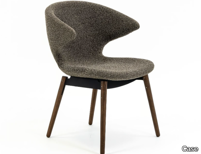 ELLA - Upholstered fabric chair with armrests _ Case