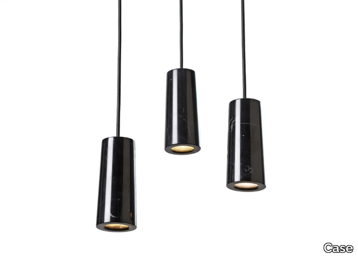 CORE - LED dimmable Nero Marquina marble pendant lamp _ Case