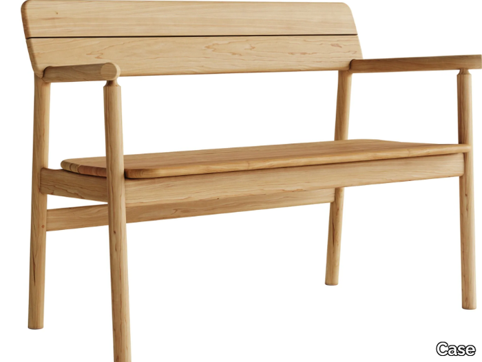 TANSO - Teak garden bench with back _ Case