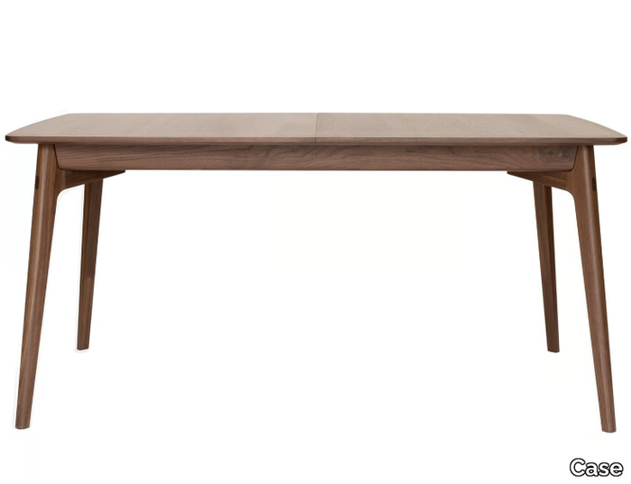 DULWICH - Extending rectangular walnut table _ Case