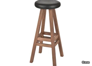 OKI-NAMI - High walnut stool _ Case