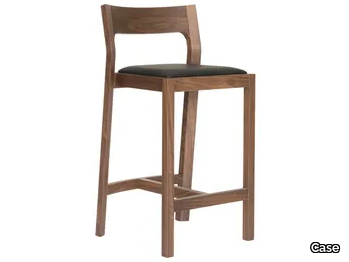 PROFILE - High walnut stool with integrated cushion _ Case