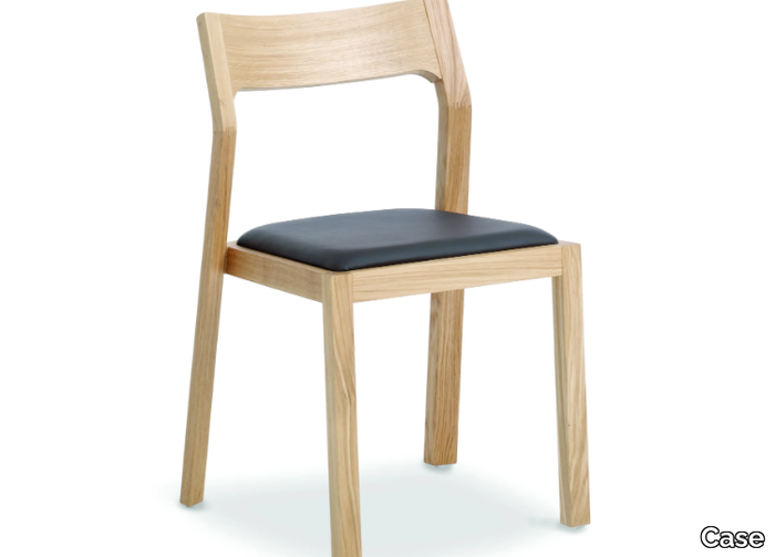 PROFILE - Oak chair with integrated cushion _ Case