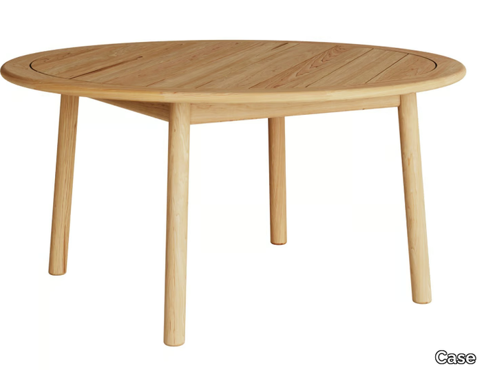 TANSO - Round teak garden table _ Case