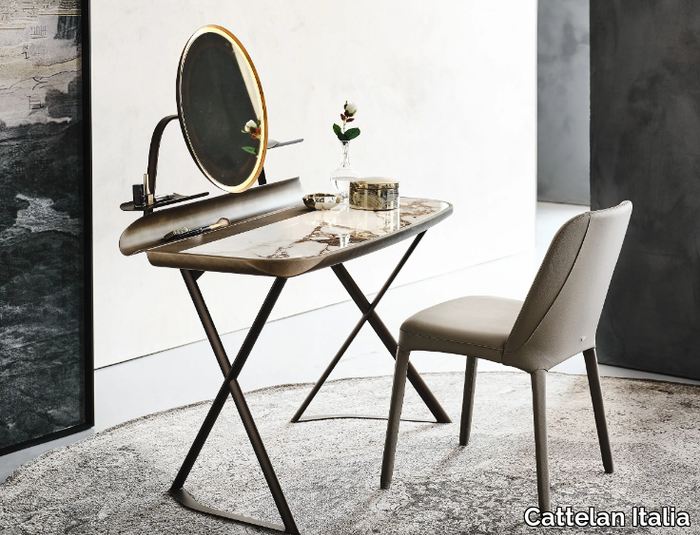 COCOON TROUSSE KERAMIK - Steel and ceramic dressing table _ Cattelan Italia