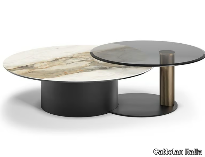 ARENA KERAMIK BOND - Low round coffee table _ Cattelan Italia