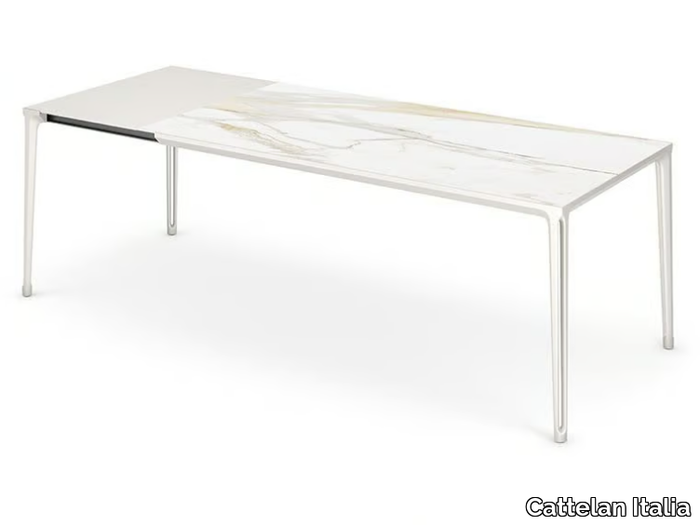 BOULEVARD KERAMIK DRIVE - Extending rectangular ceramic table _ Cattelan Italia