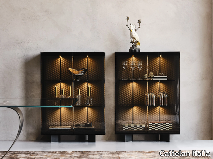 BOUTIQUE ALTA - Crystal and steel display cabinet _ Cattelan Italia