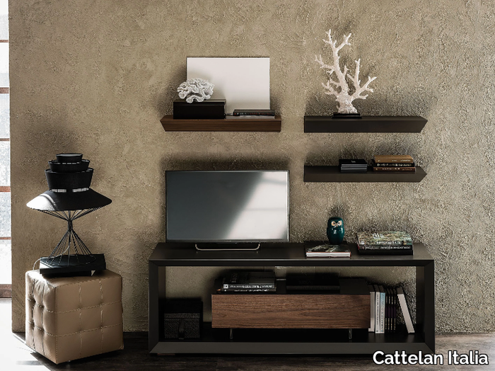 BOXER - Low wooden TV cabinet _ Cattelan Italia