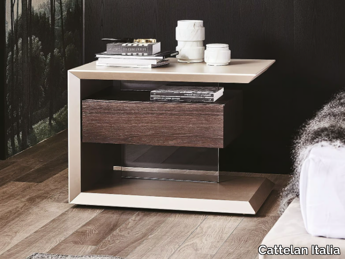 BIAGIO - Wooden bedside table with drawers _ Cattelan Italia