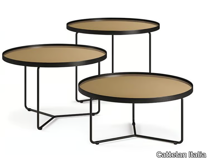 BILLY - Round painted metal coffee table _ Cattelan Italia