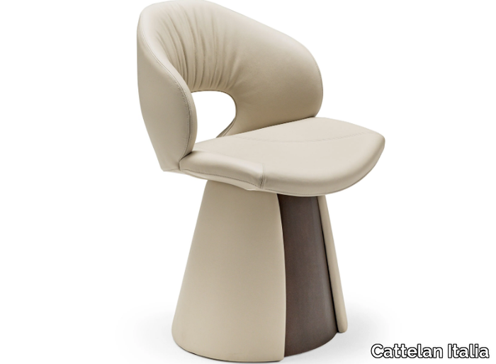 DAFNE - Upholstered leather chair _ Cattelan Italia