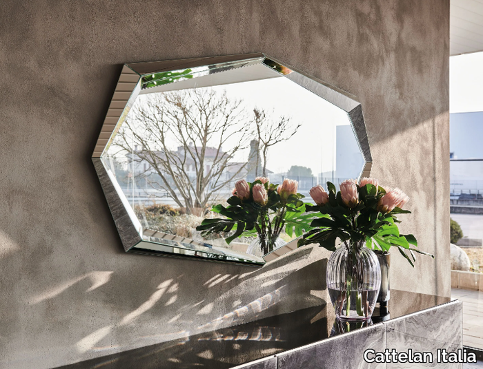EMERALD - Wall-mounted octagonal mirror _ Cattelan Italia