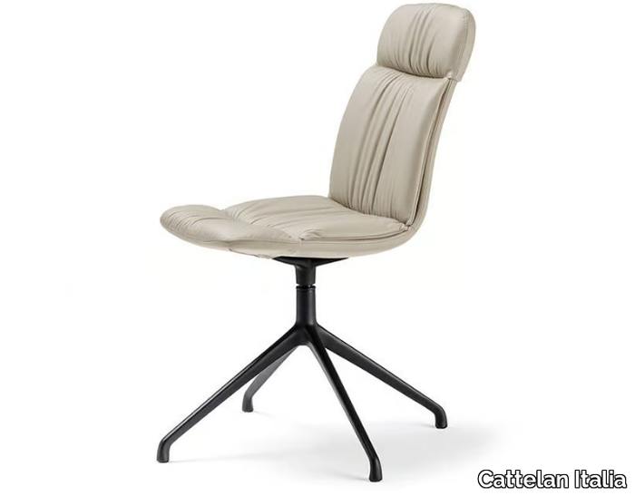 KELLY - Swivel leather chair _ Cattelan Italia