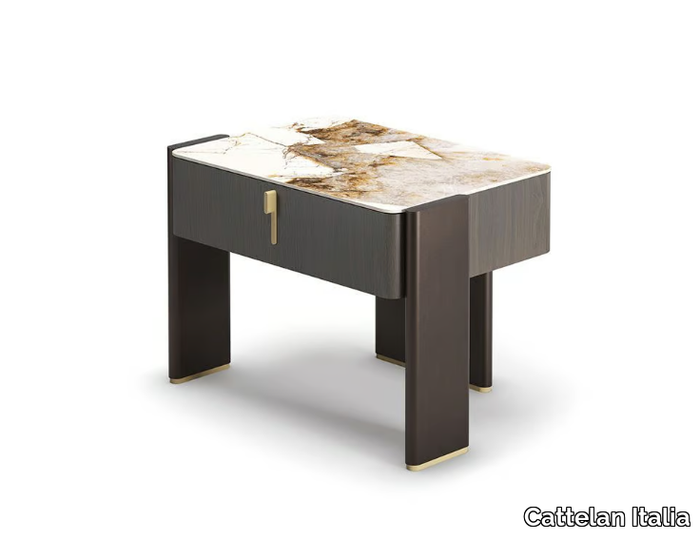 JULIAN - Rectangular bedside table with drawers _ Cattelan Italia