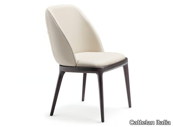 MARIEL - Upholstered leather chair _ Cattelan Italia