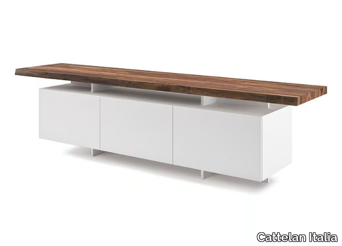 SENECA - Wooden TV cabinet with doors _ Cattelan Italia