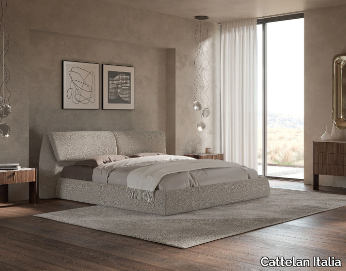 SIMON - Upholstered fabric double bed _ Cattelan Italia