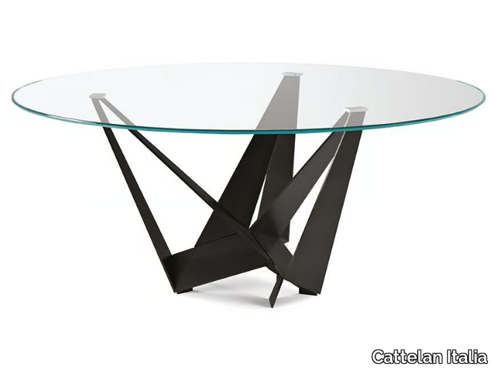 SKORPIO ROUND - Round crystal table _ Cattelan Italia