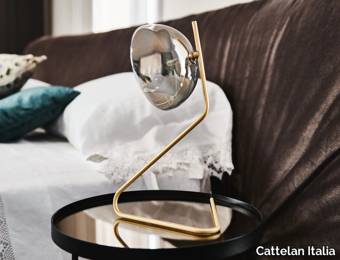 SUNSET - Brass and cristal bedside lamp _ Cattelan Italia