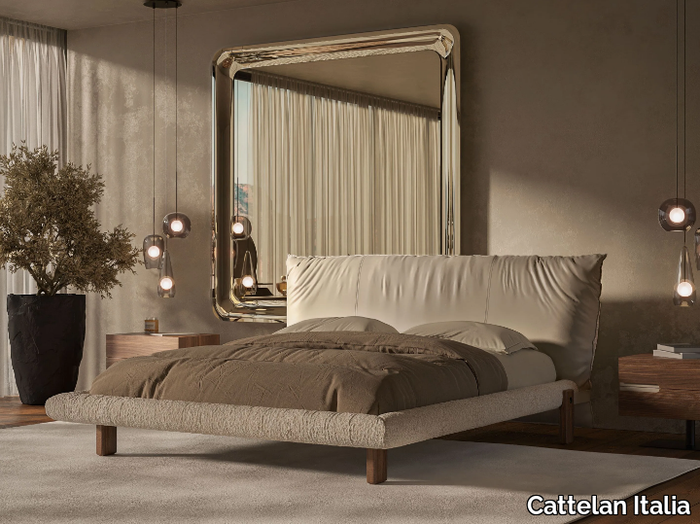 PASCAL - Double bed with upholstered headboard _ Cattelan Italia