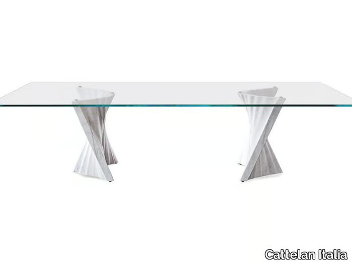 PLISSET - Rectangular crystal table _ Cattelan Italia