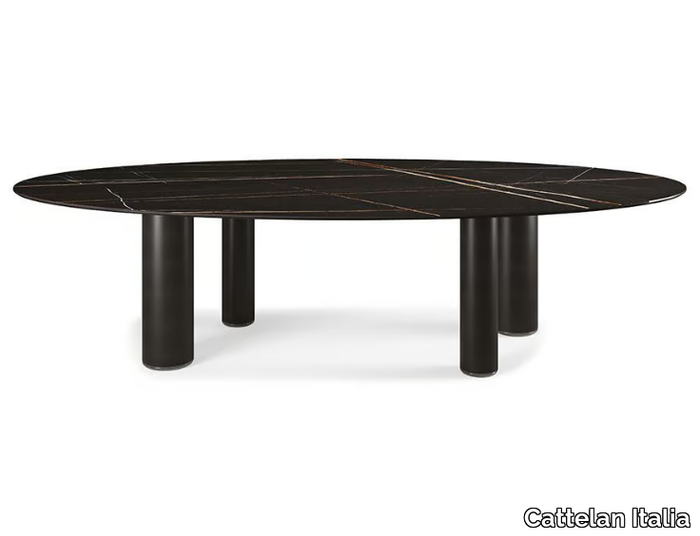 ROLL KERAMIK - Oval ceramic table _ Cattelan Italia