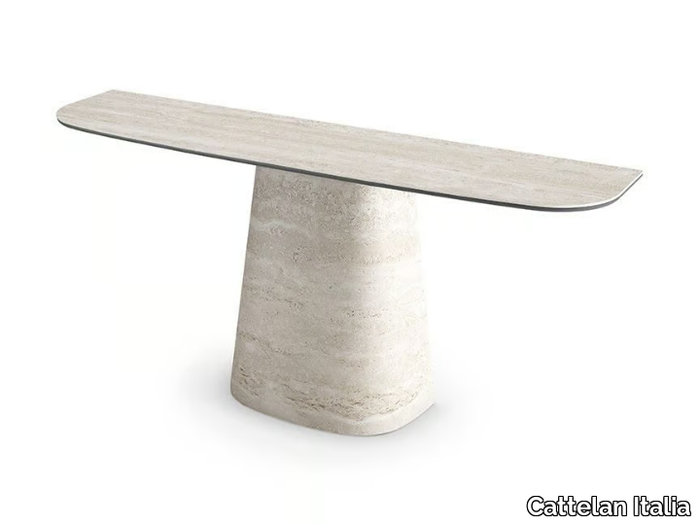 RADO KERAMIK - Demilune ceramic console table _ Cattelan Italia