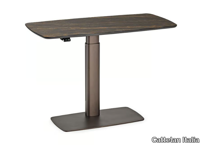 RUNNER KERAMIK - Height-adjustable rectangular ceramic writing desk _ Cattelan Italia