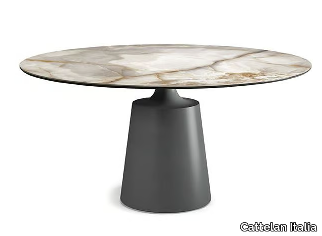 YODA KERAMIK - Round ceramic table _ Cattelan Italia