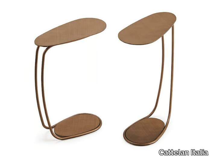 YAGO - Oval steel side table _ Cattelan Italia