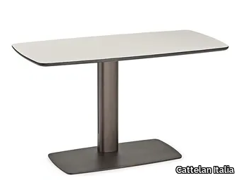 RUN LEATHER - Rectangular tanned leather writing desk _ Cattelan Italia