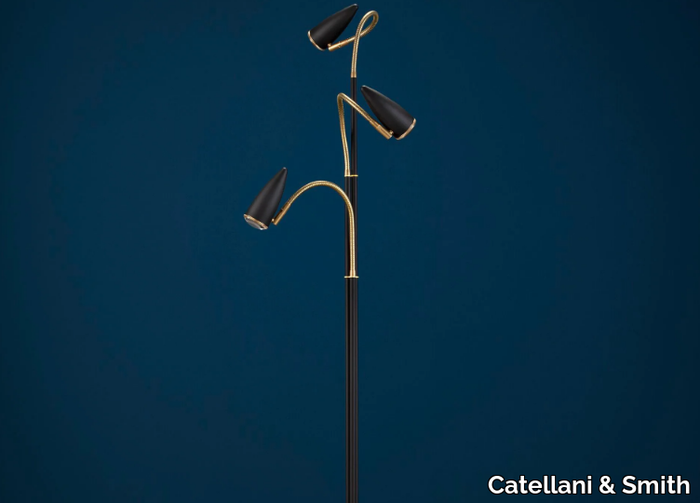 CICLOITALIA - LED painted metal floor lamp with swing arm _ Catellani & Smith