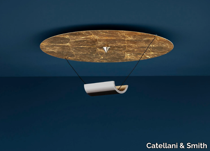 DISCO - LED glass and iron ceiling lamp _ Catellani & Smith