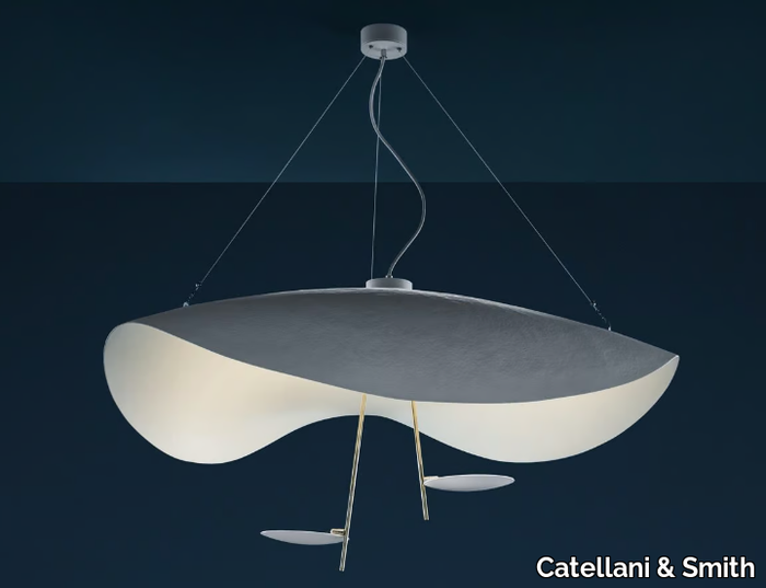 LEDERAM MANTA S2 - LED glass-fibre pendant lamp _ Catellani & Smith