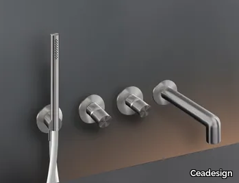 CARTESIO 55 - Wall mounted 2mixers set for bathtub with spout _ Ceadesign