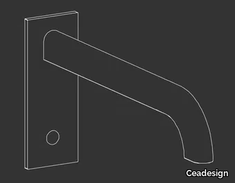 SIXTY 51R - Wall-mounted stainless steel sink spout _ Ceadesign