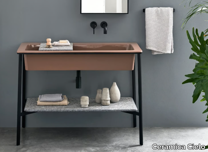 CATINO RETTANGOLARE - Floor-standing vanity unit _ Ceramica Cielo