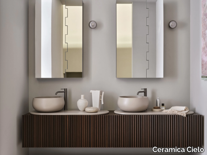 DELFO - Wall-mounted vanity unit _ Ceramica Cielo