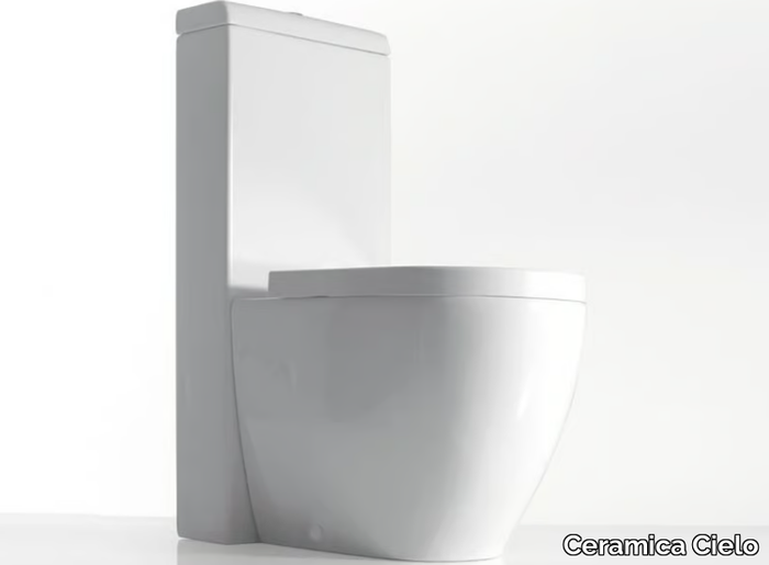 SMILE - Close coupled Floor mounted ceramic toilet _ Ceramica Cielo